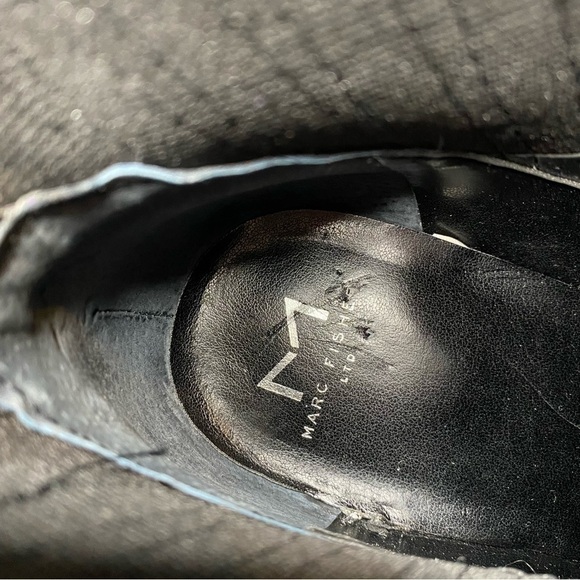 Marc Fisher Alva Black Leather Heeled Bootie 10M - Picture 11 of 14
